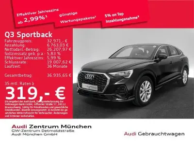 Gebraucht Audi Q3 Sportback S-Line 150 PS (110 kW) 2023 Schwarz SUV