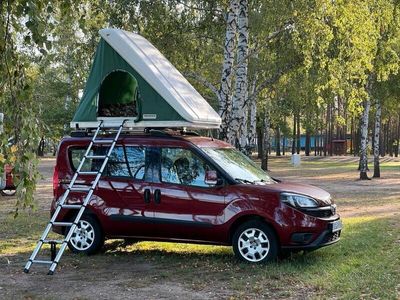 gebraucht Fiat Doblò - Camping Gespann - DDR Wohnwagen - Dachzelt