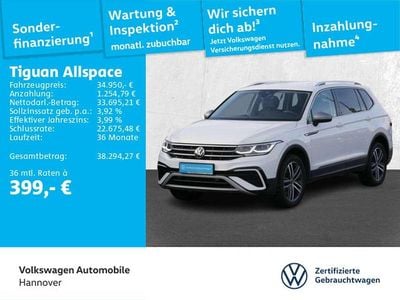 Gebraucht VW Tiguan Allspace Elegance 245 PS (180 kW) 2022 Pure white SUV