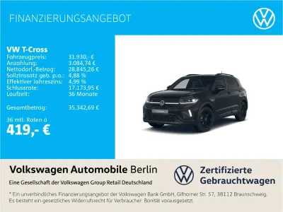 Nowe VW T-Cross R-line 150 KM (110 kW) 2025 Czarny SUV