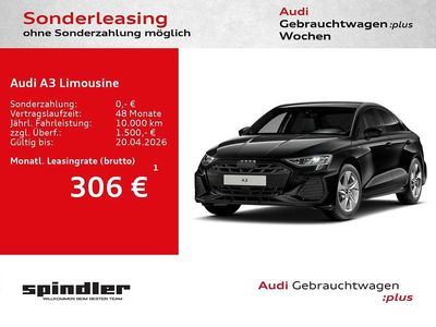 Gebraucht Audi A3 S-Line 150 PS (110 kW) 2025 Mythosschwarz metallic Limousine