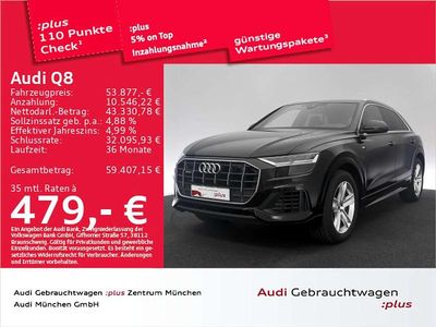 Second-hand Audi Q8 S-Line 381 CP (280 kW) 2022 Negru SUV