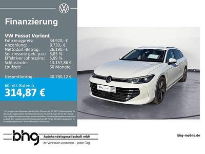 Gebraucht VW Passat Elegance 150 PS (110 kW) 2025 Weiß Kombi