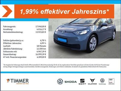 Gebraucht VW ID.3 Pure 110 kW (150 PS) 2021 Mondsteingrau Kleinwagen