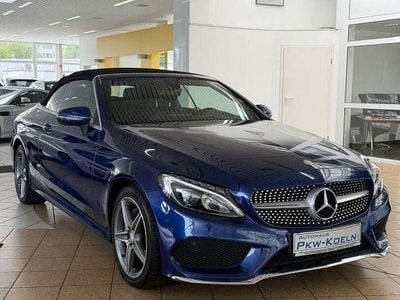 Usata Mercedes C220 AMG line 170 CV (125 kW) 2017 Blu Cabrio