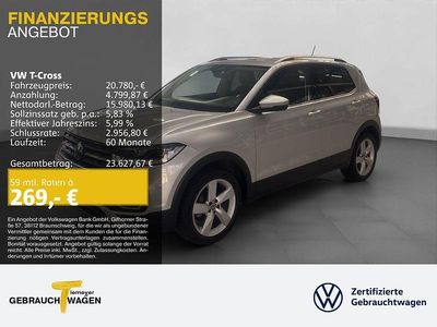 Gebraucht VW T-Cross Style 110 PS (80 kW) 2021 Silber SUV