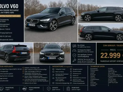 Gebraucht Volvo V60 390 PS (286 kW) 2020 Schwarz Kombi