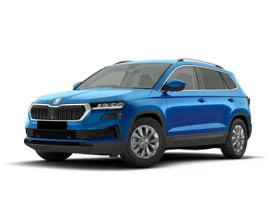 Neu Skoda Karoq Ambiente 150 PS (110 kW) 2025 [8x8x] race blue metallic SUV
