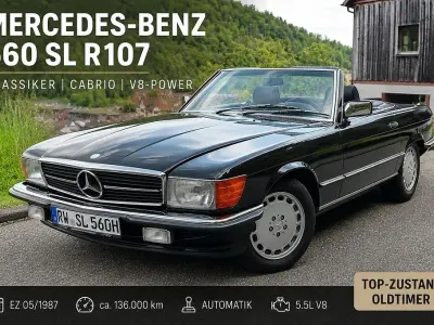 Gebraucht Mercedes 560 230 PS (169 kW) 1986 Schwarz Cabrio