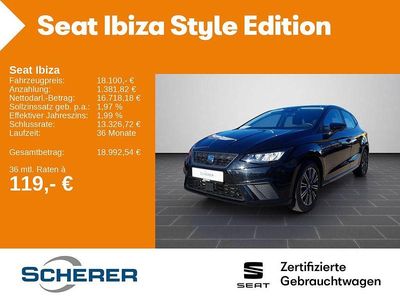Gebraucht Seat Ibiza Style 116 PS (85 kW) 2024 Schwarz Limousine
