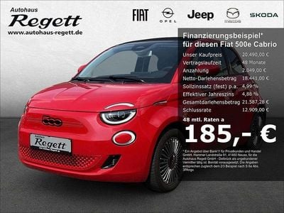 Red vr111/a) (rot Gebraucht 2023 Fiat 500e Red Cabrio | 20.490 € (Guter Preis)