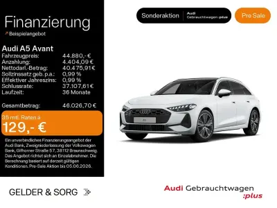 Gebraucht Audi A5 Sport 204 PS (150 kW) 2025 Gletscherweiß metallic Kombi