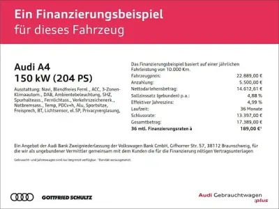 Gebraucht Audi A4 Basis 204 PS (150 kW) 2022 Schwarz Kombi