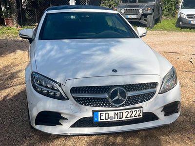 Second-hand Mercedes C200 AMG line 184 CP (135 kW) 2019 Alb Cabrio