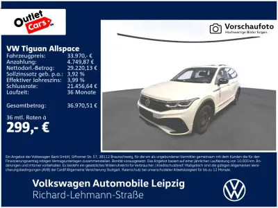 Brugt VW Tiguan Allspace Style 200 HK (147 kW) 2022 Hvid SUV