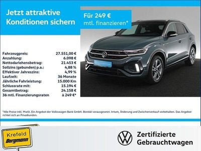Gebraucht VW T-Roc R-line 150 PS (110 kW) 2023 Blau / petroleum blue SUV