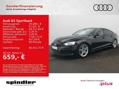 Gebraucht Audi A5 Sportback Advanced Plus 286 PS (210 kW) 2023 Mythosschwarz metallic Kleinwagen