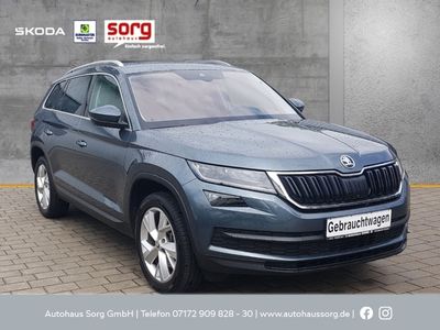 gebraucht Skoda Kodiaq 4x4 2.0 Style 2,0l TSI 132 kW(180 PS) 7-Gang-DSG Allrad AHK Leder LED Blendfreies Fernl.