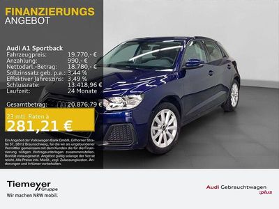 Gebraucht Audi A1 Sportback Advanced 95 PS (69 kW) 2024 Blau Kleinwagen