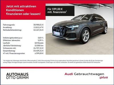 Begagnad Audi Q8 Performance 286 HK (210 kW) 2022 Grå SUV