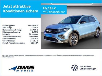 Gebraucht VW T-Cross Goal 116 PS (85 kW) 2025 Blau SUV