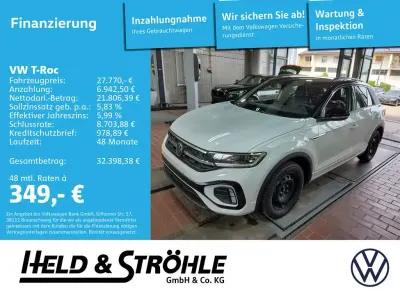 Gebraucht VW T-Roc R-line 150 PS (110 kW) 2024 Pure white schwarz SUV