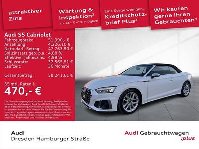Arkonaweiß Gebraucht 2023 Audi S5 Cabriolet Ambiente Cabrio | 51.990 € (Guter Preis)