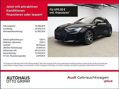 Mythosschwarz metallic Gebraucht 2025 Audi RS3 Sportback Sport Kleinwagen | 73.979 € (Teuer)