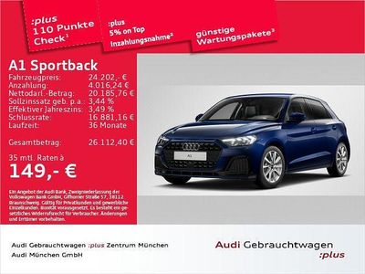 Gebraucht Audi A1 Sportback Advanced Plus 116 PS (85 kW) 2025 Navarrablau metallic Kleinwagen