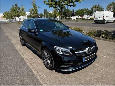 Schwarz Gebraucht 2020 Mercedes C300e AMG line Kombi | 31.199 €