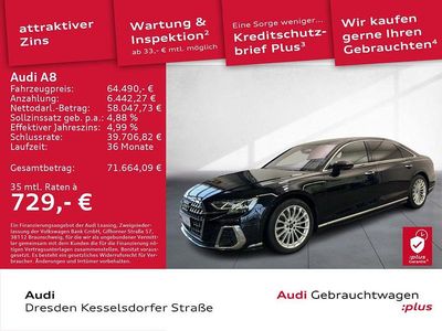 Gebraucht Audi A8L Ambiente 286 PS (210 kW) 2023 Mythosschwarz metallic Limousine