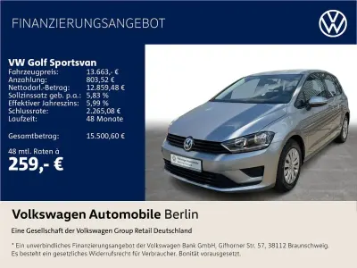 Gebraucht VW Golf Sportsvan Trendline 110 PS (80 kW) 2015 Tungsten silver metallic Van / Kleinbus