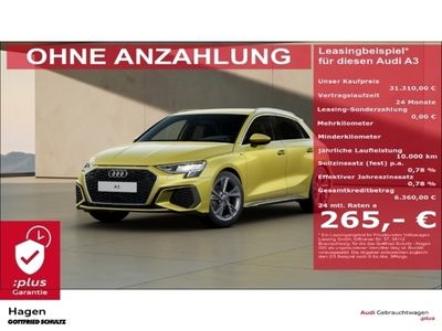 gebraucht Audi A3 Sportback S line 30 TDI AHK 18 Zoll S line Interieur Navi 8-Fach bereift