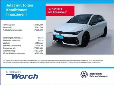 Gebraucht VW Golf VIII Black Edition 333 PS (244 kW) 2025 Pure white uni / schwarz uni Limousine