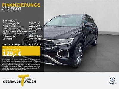 Gebraucht VW T-Roc Goal 150 PS (110 kW) 2025 Schwarz SUV