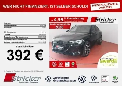 Gebraucht Audi e-tron Sportback S-Line 300 kW (408 PS) 2021 Mythosschwarz metallic (metallic) SUV
