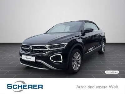 Gebraucht VW T-Roc Cabriolet Style 150 PS (110 kW) 2022 Deep black perleffekt schwarz (metallic) Cabrio