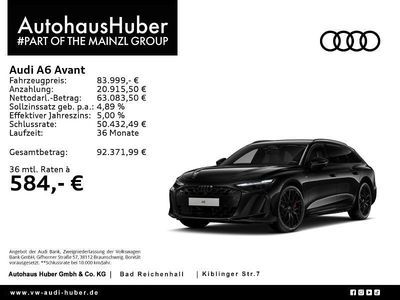 Neu Audi A6 S-Line 367 PS (269 kW) 2026 Schwarz Kombi