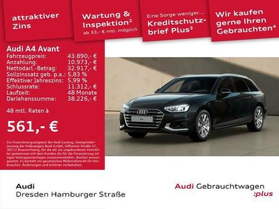 Gebraucht Audi A4 Advanced Plus 150 PS (110 kW) 2024 Brillantschwarz Kombi