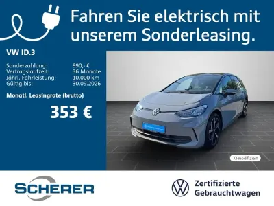 Gebraucht VW ID.3 Pro 150 kW (204 PS) 2024 Mondsteingrau / schwarz Kleinwagen