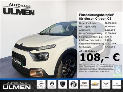 Weiss Gebraucht 2023 Citroën C3 PureTech Kleinwagen | 12.950 € (Fairer Preis)