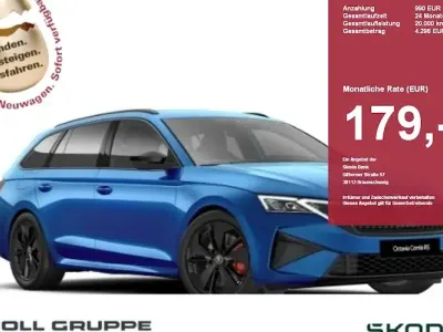 Ny Skoda Octavia RS 265 HK (194 kW) 2026 Blå Stationcar