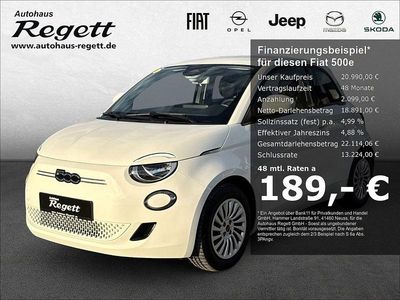 Gebraucht Fiat 500e Basis 86 kW (118 PS) 2023 Arktis weiß) (weiss Kleinwagen