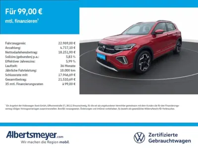 Gebraucht VW T-Cross R-line 116 PS (85 kW) 2025 Rot SUV