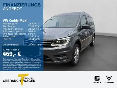 Używany VW Caddy Maxi Highline 125 KM (91 kW) 2017 Szary Minivan