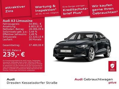 Gebraucht Audi A3 Advanced Plus 150 PS (110 kW) 2025 Grau Limousine