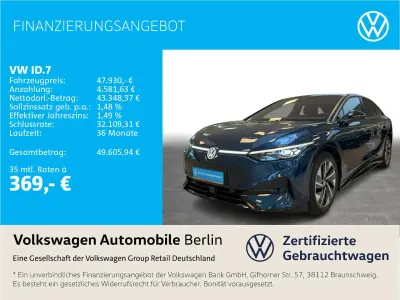 Occasion VW ID.7 Pro 210 kW (286 ch) 2025 Bleue Berline