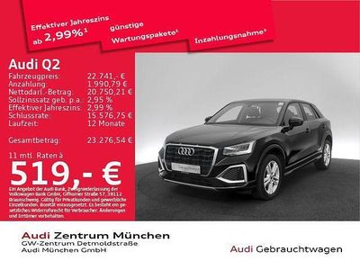 Gebraucht Audi Q2 Advanced Plus 110 PS (80 kW) 2022 Brillantschwarz SUV
