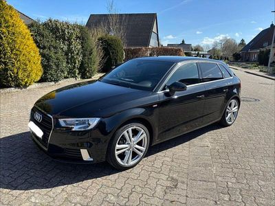 Używany Audi A3 S-Line 150 KM (110 kW) 2018 Czarny Sedan/Limuzyna