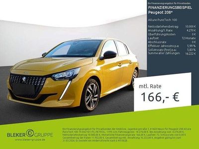 Gebraucht Peugeot 208 Allure 101 PS (74 kW) 2023 Gelb Kleinwagen
